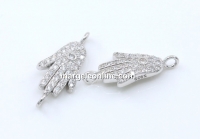 Link Mana lui Fatima cu cristale argint 925 rodiat, 19mm - x1