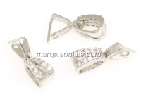 Agatatoare pandantiv, picatura, argint 925 placat cu rodiu, 14mm - x1