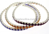 Set 3 bratari Swarovski 1088 Romantic, placate cu argint, 18cm - x1