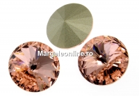 Swarovski, rivoli, vintage rose, 14mm - x1