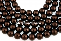 Swarovski pearl, deep brown, 5mm - x100