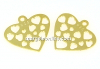 Pandantiv inima cu inimioare, argint 925 placat cu aur, 12.5mm - x1