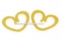 Pandantiv inima, argint 925 placat cu aur 18K, light gold, 12mm - x1