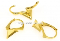 Tortite cercei argint 925 placat cu aur, cub 8mm - x1per