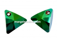 Swarovski, pandantiv triunghi, scarabaeus green, 16mm - x1