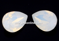 Swarovski, fancy picatura, white opal, 14x10mm - x1