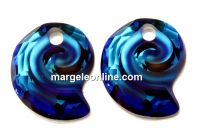Swarovski, pandantiv Sea snail, bermuda blue, 14mm - x1