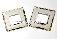 Swarovski, pandantiv square ring, silver shade, 14mm - x1