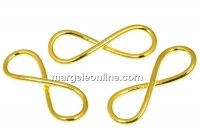 Link infinit, argint 925placat cu aur, 18mm - x1