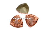 Swarovski, fancy rivoli Trilliant, vintage rose, 7mm - x1