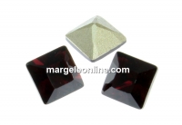 Swarovski, fancy chaton Square, burgundy, 6mm - x6