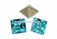 Swarovski, fancy chaton Square, light turquoise, 6mm - x6