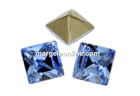 Swarovski, fancy chaton Square, light sapphire, 6mm - x6