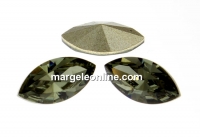 Swarovski navette, fancy chaton , black diamond, 6mm - x6