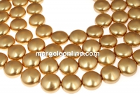 Perle Swarovski disc, bright gold, 16mm - x2