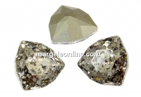 Swarovski, fancy rivoli Trilliant, silver patina, 12mm - x1