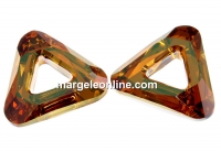 Swarovski, pandantiv triunghi, copper comet argent, 14mm - x1