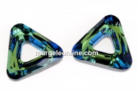 Swarovski, pandantiv triunghi, bermuda blue, 20mm - x1