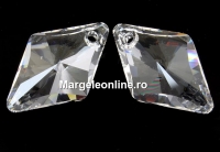 Swarovski, pandantiv romb, crystal, 27mm - x1