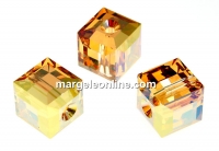 Swarovski, margele cub, metallic sunshine, 8mm - x1