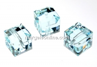 Swarovski, margele cub, light azore, 8mm - x1