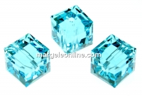 Swarovski, margele cub, light turquoise, 8mm - x1