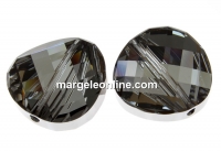 Swarovski, margele twist, silver night, 18mm - x1