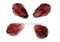Swarovski, margele picatura, burgundy, 9x6mm - x2