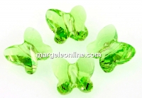 Swarovski, margele fluture, peridot, 12mm - x1