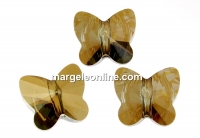 Swarovski, margele fluture, bronze shade, 12mm - x1