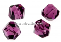 Swarovski, margele graphic cub, amethyst, 8mm - x1