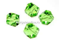 Swarovski, margele graphic cub, peridot, 8mm - x1