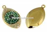 Swarovski, pand. pave placat cu aur, 23mm - x1