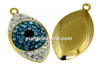 Swarovski, pand. pave placat cu aur, 23mm - x1