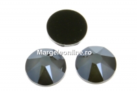 Swarovski rhinestone ss30, dark grey, 6mm - x4