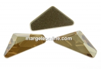 Swarovski, cabochon triangle alpha, golden shadow, 12mm - x1