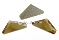 Swarovski, cabochon triangle alpha, light colorado topaz, 12mm - x1