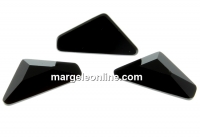 Swarovski, cabochon triangle alpha, jet, 12mm - x1