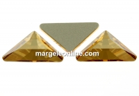 Swarovski, cabochon triangle gamma, golden shadow, 10mm - x1