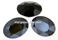 Swarovski, rivoli cabochon oval, dark grey, 18x13mm - x1