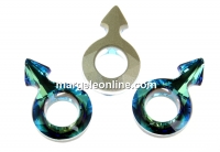 Swarovski, fancy pendant, simbol masculin, bernuda blue, 18mm - x1