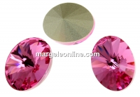 Swarovski, fancy oval, rose, 14x10.5mm - x2