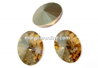 Swarovski, fancy oval, golden shadow, 8x6mm - x4
