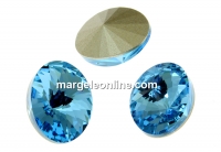 Swarovski, fancy oval, aquamarine, 14x10.5mm - x2