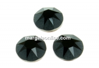 Swarovski, cabochon cristal hotfix, jet frosted, SS34 - x4