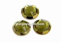 Swarovski, cabochon cristal hotfix, khaki, SS34 - x4