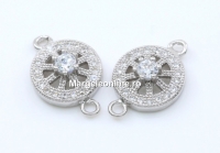 Link disc, argint 925 placat cu rodiu, 15.5mm - x1