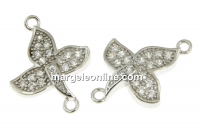 Link orhidee, argint 925 placat cu rodiu, 15mm - x1