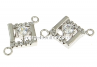 Link romb, argint 925 placat cu rodiu, 16mm - x1