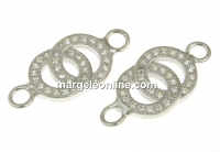 Link Suflete pereche, argint 925 placat cu rodiu, 19mm - x1